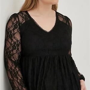 Torrid Black Lace Blouse